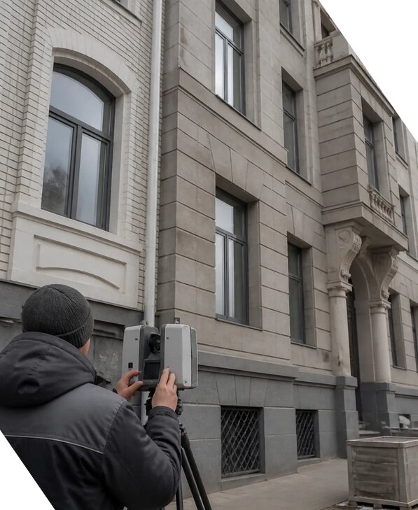 Лазерное сканирование фасадов зданий для обследования в Орске