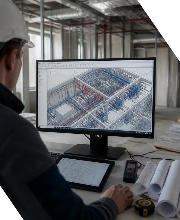 Создание BIM модели инженерных сетей для объектов в Орске
